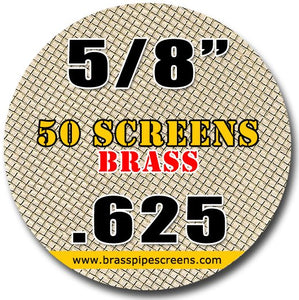 50 Brass Pipe Screens .625 5/8"
