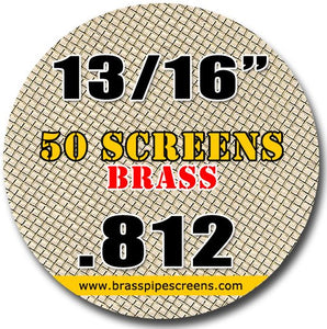 50 Brass Pipe Screens .812 13/16"