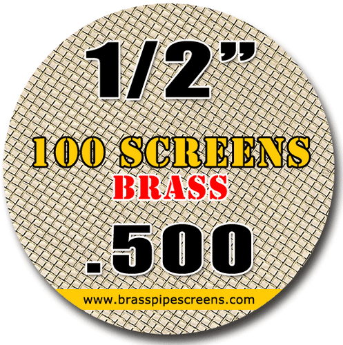 100 Brass Pipe Screens .500 1/2