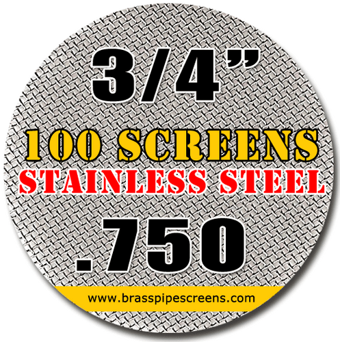 100 Stainless Steel Pipe Screens .750 3/4