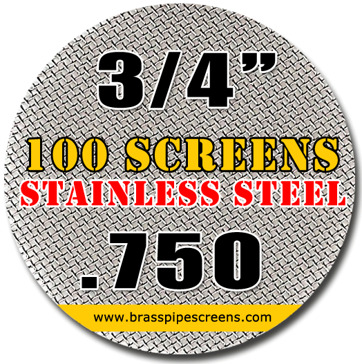 100 Stainless Steel Pipe Screens .750 3/4