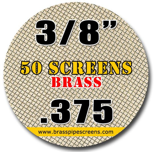 50 Brass Pipe Screens .375 3/8