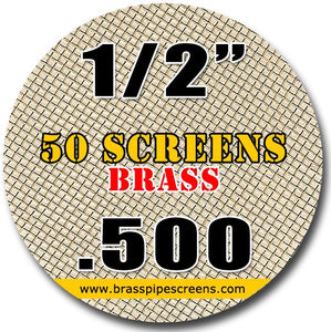 50 Brass Pipe Screens .500 1/2"