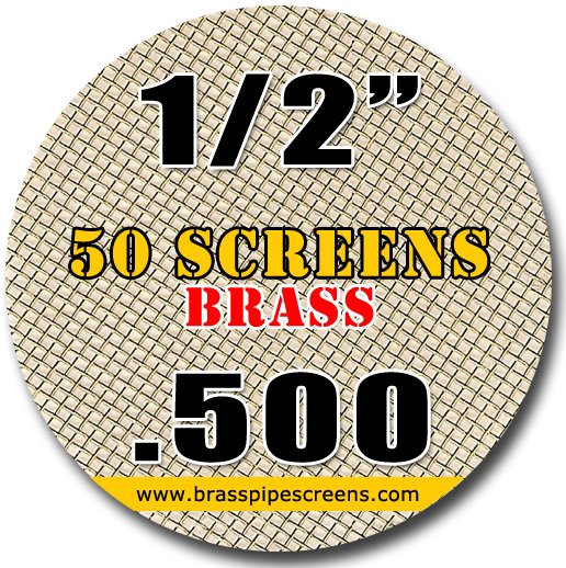 50 Brass Pipe Screens .500 1/2