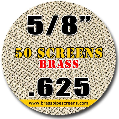 50 Brass Pipe Screens .625 5/8