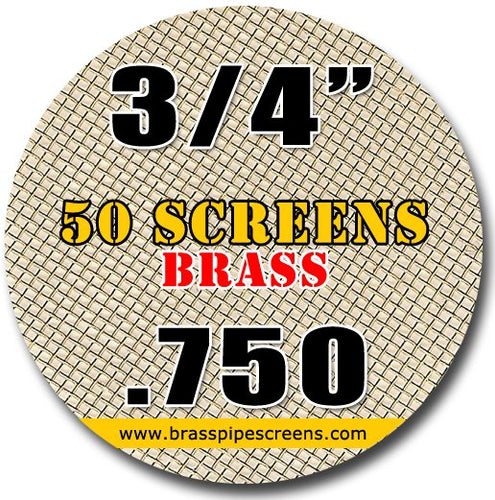 50 Brass Pipe Screens .750 3/4