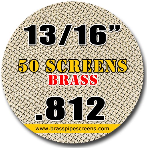 50 Brass Pipe Screens .812 13/16
