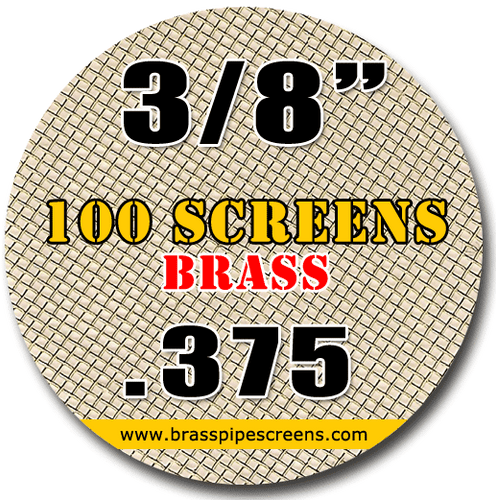 100 Brass Pipe Screens .375 3/8