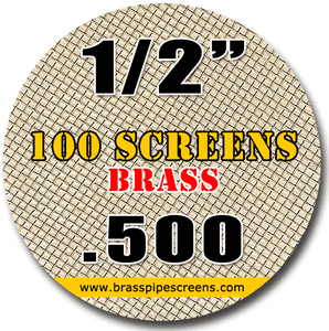 100 Brass Pipe Screens .500 1/2"