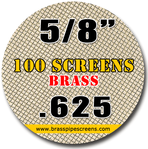 100 Brass Pipe Screens .625 5/8