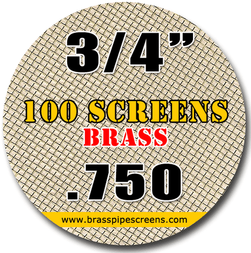 100 Brass Pipe Screens .750 3/4