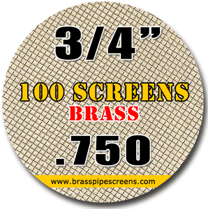 100 Brass Pipe Screens .750 3/4"