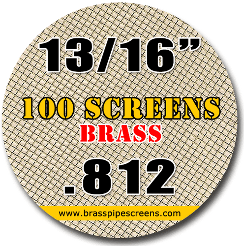 100 Brass Pipe Screens .812 13/16