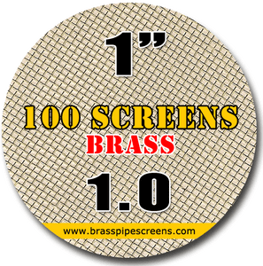 100 Brass Pipe Screens 1.0 1"