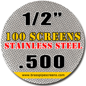 100 Stainless Steel Pipe Screens .500 1/2"