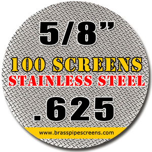 100 Stainless Steel Pipe Screens .625 5/8"