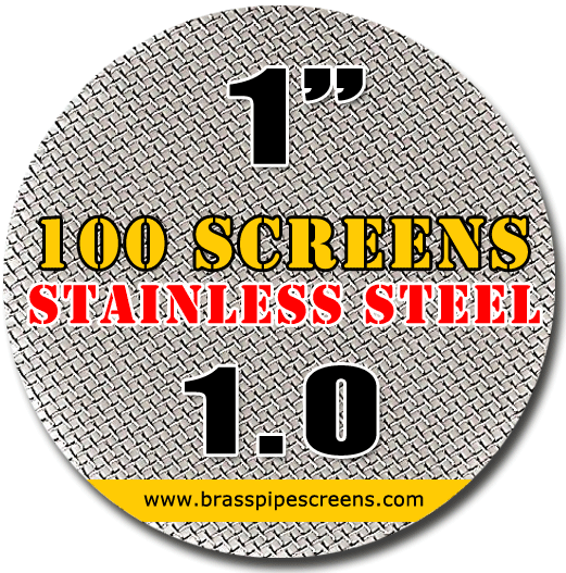 Pipe Screen Up In Smoke S - 100 Pack Stainless Steel 1 Inch Filters ...